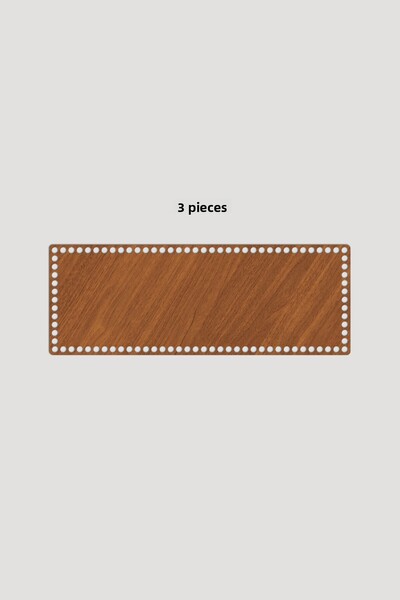 Lucena Ξύλινος Ορθογώνιος Δίσκος Καλαθιού Βάση 20x40 cm 3 Τεμάχια Καρυδιά 3mm