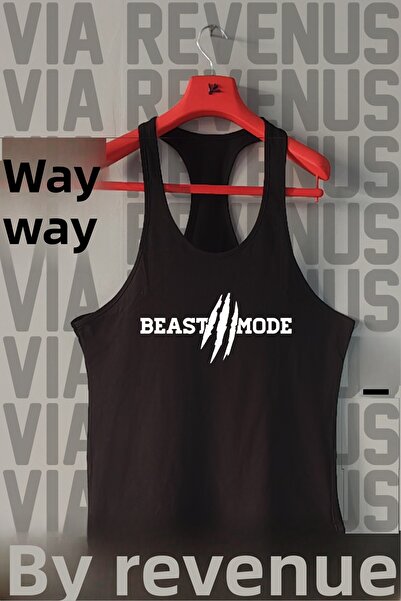 Vordevia Beast Mode Printed Tank Top Sports Tank Top