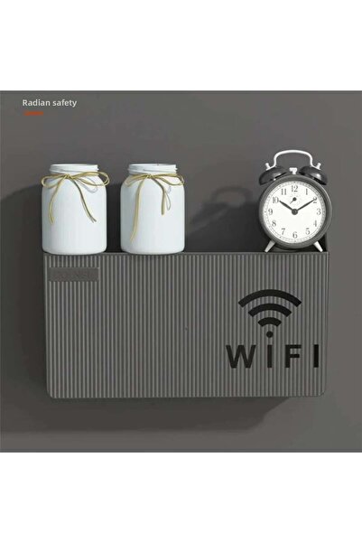 tafce White Plexiglass Wifi Box Wall Hanging Insurance and Modem Storage Box 25X15X6 cm