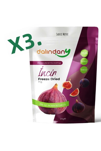 Dalindany شرائح التين المجففة بالتجميد 20 جرام × 3