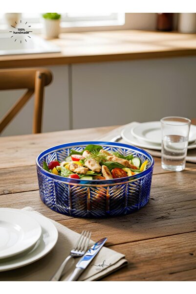 AKDEN STORE Crystal Decor Presentation Bowl / Salad Bowl / Decorative Bowl