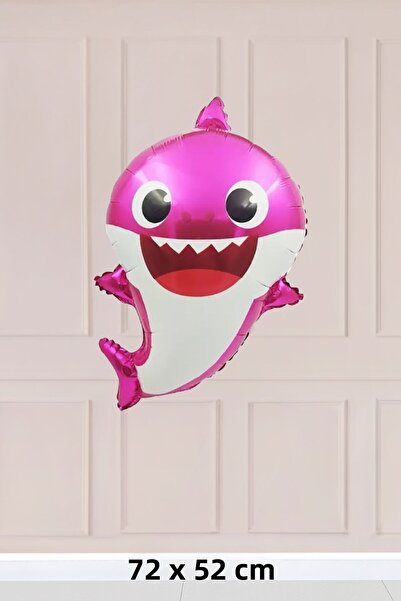 Atölye Mi 3-Piece Baby Shark Foil Balloon Pack Yellow Blue Pink Baby Shark Balloons