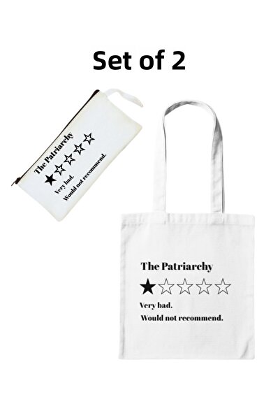 junobi مجموعة حقيبة قماشية وحامل أقلام نسائية – نظام الأبويات 1 نجمة