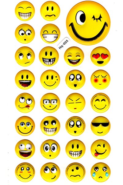 Limmy ملصق بنمط رموز تعبيرية مضحكة - ملصق مخطط ومزخرف (HQ005) - 18x10 سم