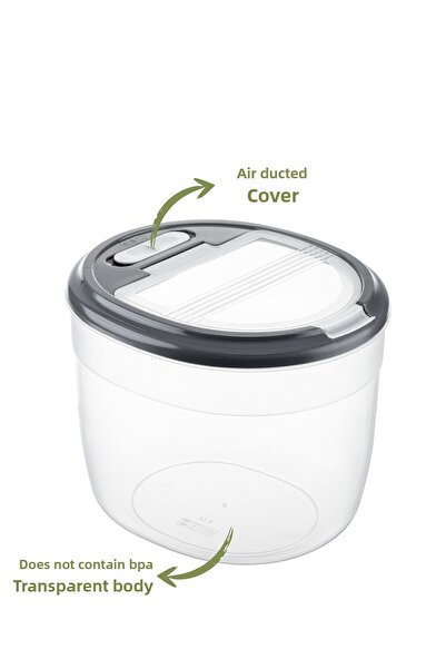 Vienev 2-Piece 8 Liter Large Plastic Detergent Storage Box – Dark Gray Lid