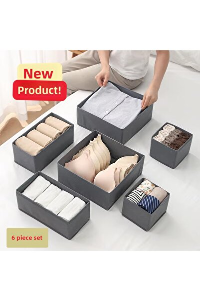 Textia Home Set de 6 cutii organizatoare pentru dulap cu sertare, pentru arti...