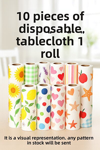 nistabolje 10 bucăți față de masă de unică folosință rezistentă la lichide (1...