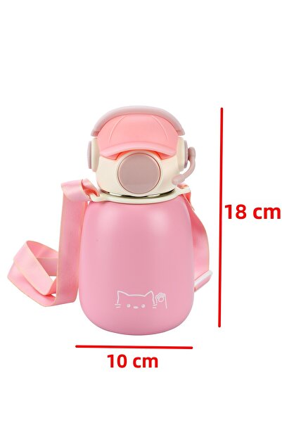 Emofom Gamer Thermos Flask 500 ml Stainless Steel Water Bottle with Straw (Ages 5 and Above) Children's Water Bottle 10 X 18 cm