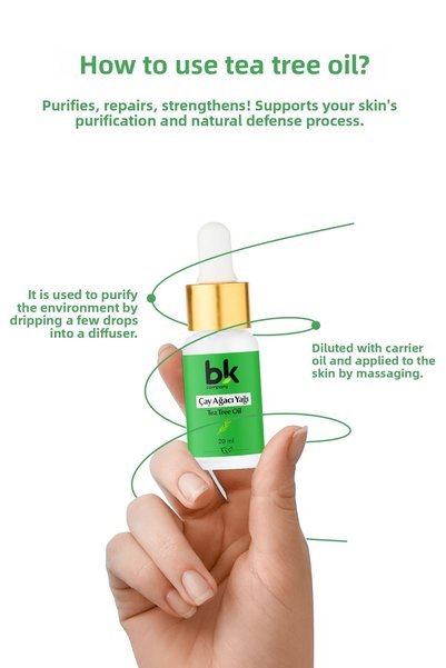 BK COMPANY Tea Tree Oil 100% Pure - Purifying Power, Natural Serum Against Skin Imperfections 20 ml