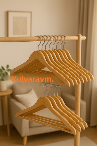 KULVARAVM 20 Ξύλινες κρεμάστρες ρούχων και ενδυμάτων Συσκευασία των 20