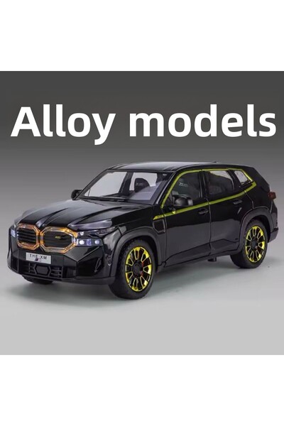 scntoys Bmw Xm Black Diecast Model Car 1:24 Doors Trunk Hood Openable Without Battery Bmw Ix Car