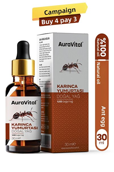 AuraVital زيت بيض النمل 30 مل طبيعي 100% - زيت لتقليل الشعر والعناية بالبشرة بعد إزالة الشعر