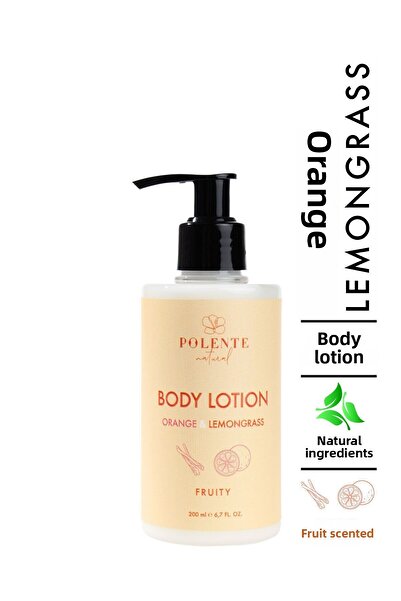 Polente Natural لوشن للجسم بالبرتقال وعشب الليمون 200 مل