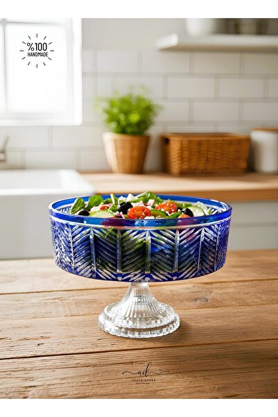 AKDEN STORE Crystal Decor Presentation Bowl / Salad Bowl / Decorative Bowl