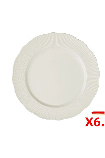Kütahya Porselen Bone İlay Serving Plate 27cm Set of 6