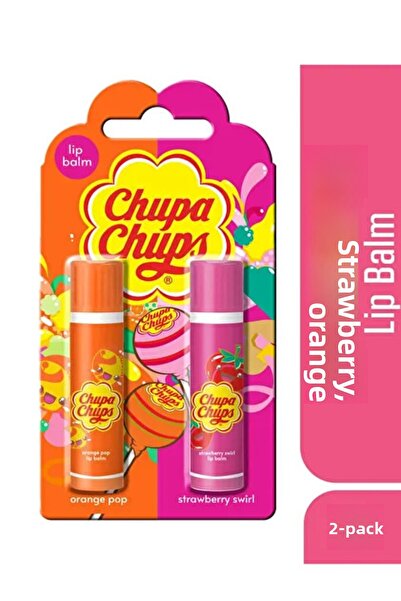Chupa Chups Lip Balm 2-Pack Strawberry and Orange 4g