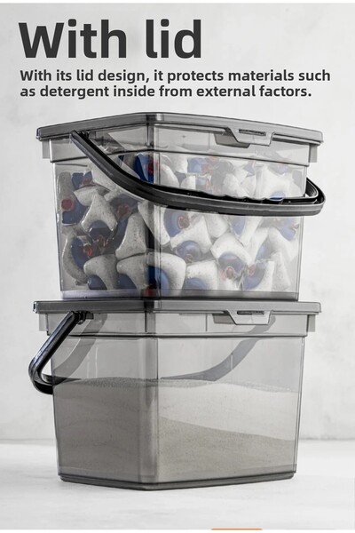 Hane216 حاوية تخزين المنظفات على شكل أقراص - علبة المنظفات، حاوية المنظفات عل...