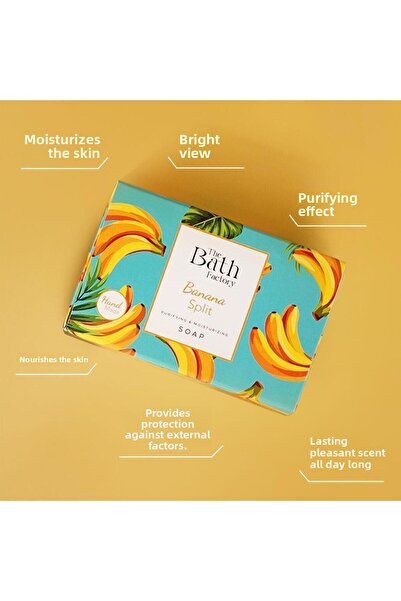 THE BATH FACTORY صابون مرطب لليدين والوجه والجسم بالموز