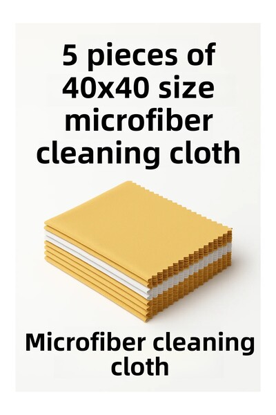 LookBuyTake 5 bucăți cârpă de curățat din microfibră maro 40x40 cm |   Televi...