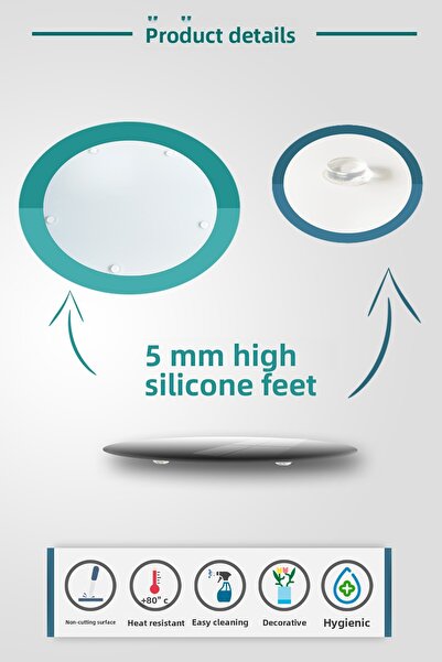 Decorita Glass Presentation Stand| Checkered Pattern| Diameter32cm