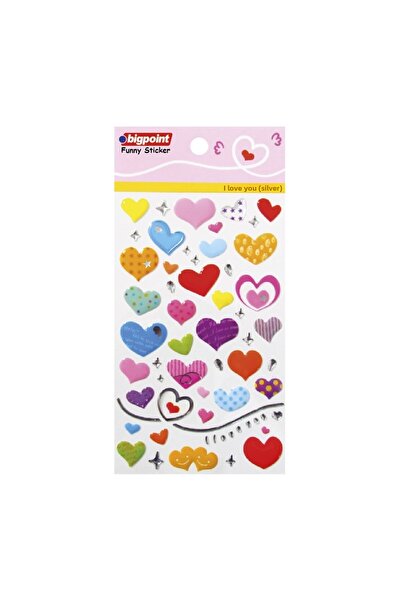 Bigpoint Autocolant Inimi Mixte x 15 bucăți