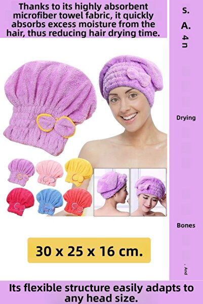 Wintoup Capac de uscare a părului din microfibră, flexibil, de mare viteză, a...