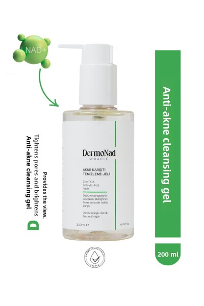 DermoNad جل تنظيف الوجه المضاد لحب الشباب، مضاد للرؤوس السوداء، حمض الساليسيل...