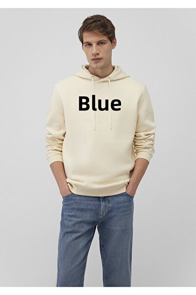 Mavi Emblémával nyomtatott kapucnis bézs pulóver 0610941-70055