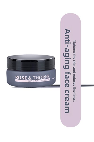 ROSE & THORNE كريم وجه مضاد للشيخوخة - عناية لشد البشرة بماء الورد وزيت ثمر ا...