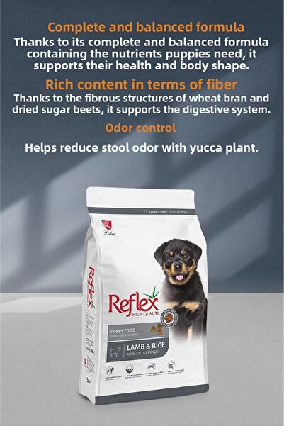 Reflex Puppy Food with Lamb and Rice 3kg