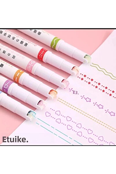 Fobinote مجموعة أقلام رسم على شكل أسطوانة منقوشة مكونة من 6 قطع - هدية كارني - هدية