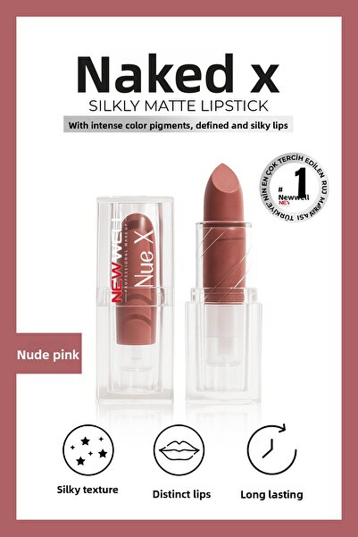 New Well أحمر شفاه نيو إكس سيلكلي ماتي بلون وردي فاتح 01