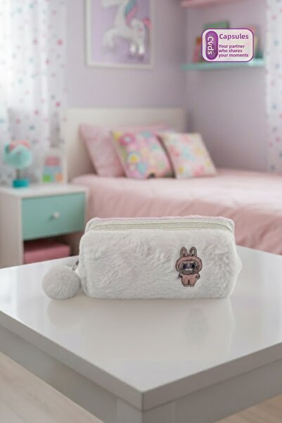 caps office Cutie de creion de pluș de dimensiuni mari brodate Labubu – cu un...