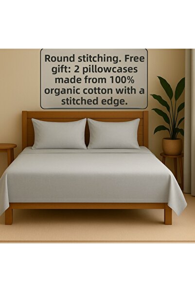 Loova Fitted Sheet, Double Size, 100% Cotton, 4-Corner Overlock Stitching, 2 ...