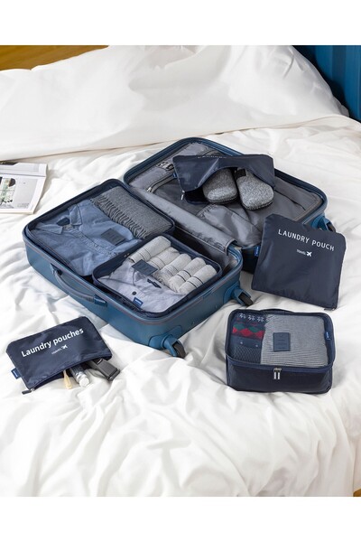 English Home Set organizator Blare din 6 piese Albastru închis