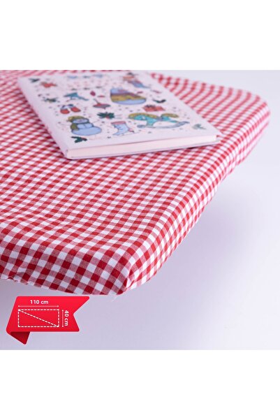 Bimotif 15 Pieces of Elastic School Desk Covers (110X40 cm) and Teacher's Desk Cover (Cotton) / Red Polka Dot