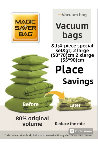 gogidigo aradığın o 4-Piece Vacuum Bag Set - Storage Quilt, Storage Suitcase ...