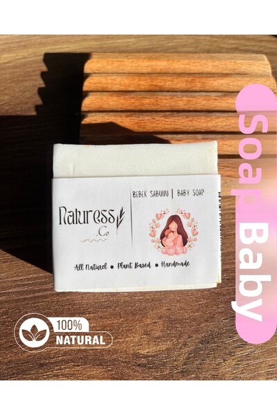 NaturessCo Natural Handmade Baby Soap Made from Pure Oils 110 Gr - with Woode...