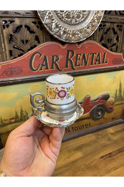 ANTİKA AYAL Antique Zinn Turkish Coffee Cup