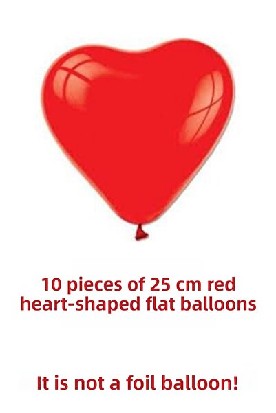 SkyPop 10-Piece Red Heart Birthday Set, Dear.