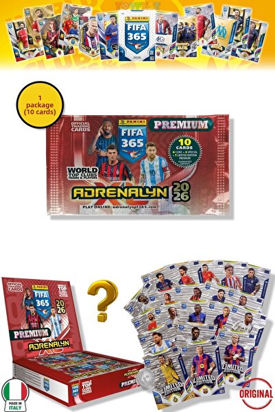 TOYFEST Panini Fifa 2026 Premium 1 Pack - 10 Cards (6 Core 1 Fans 1 Power 1 Jewel 1 Limited Edition)