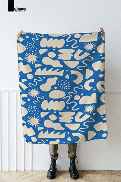 Marte Home Polar Tv Blanket 100X170 cm One Side Printed Blue
