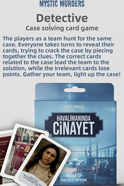 EFBUTİK لعبة بطاقات المحقق - جريمة قتل في المطار