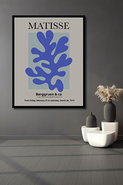 Teona Ahşap Tablou decorativ din lemn dreptunghiular Matisse cu aspect de ram...