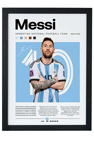 gxe.art Lionel Messi, echipa națională de fotbal a Argentinei, pictură cu pos...