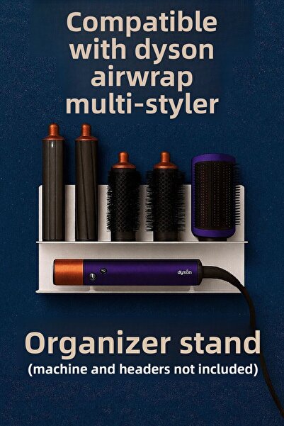 VENON SİLVER Organizer Σταντ για Στυλιστικά Μαλλιών Συμβατό με DysonAirwrap Multistyler Κρεμάστρα μπάνιου