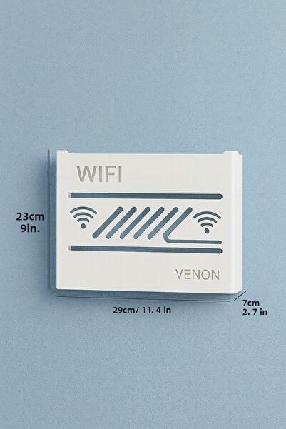 VENON Antique Special Series Large Size Organizer Wi-Fi Modem Box – Decorative Metal Router Cover Striped