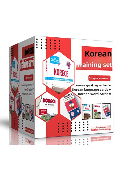 Enine Boyuna Eğitim Korean Teaching Training Set (Book and Memorization Cards)