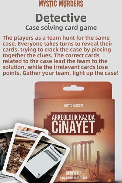 EFBUTİK Detective Card Game - Murder in Archaeological Excavation