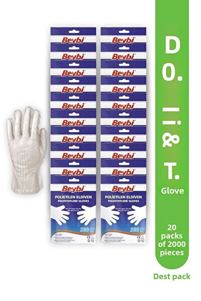 Destpak Beybi Transparent Bag Gloves 1.QUALITY (20 PACK - 2000 PIECES) (POLYE...